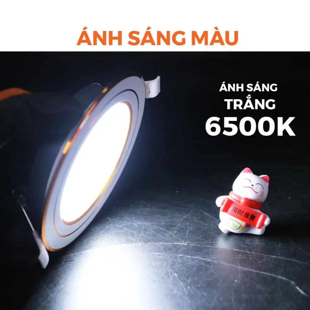 Đèn LED Dowlight 3S Series 9W Nanoco NDL09 viền vàng