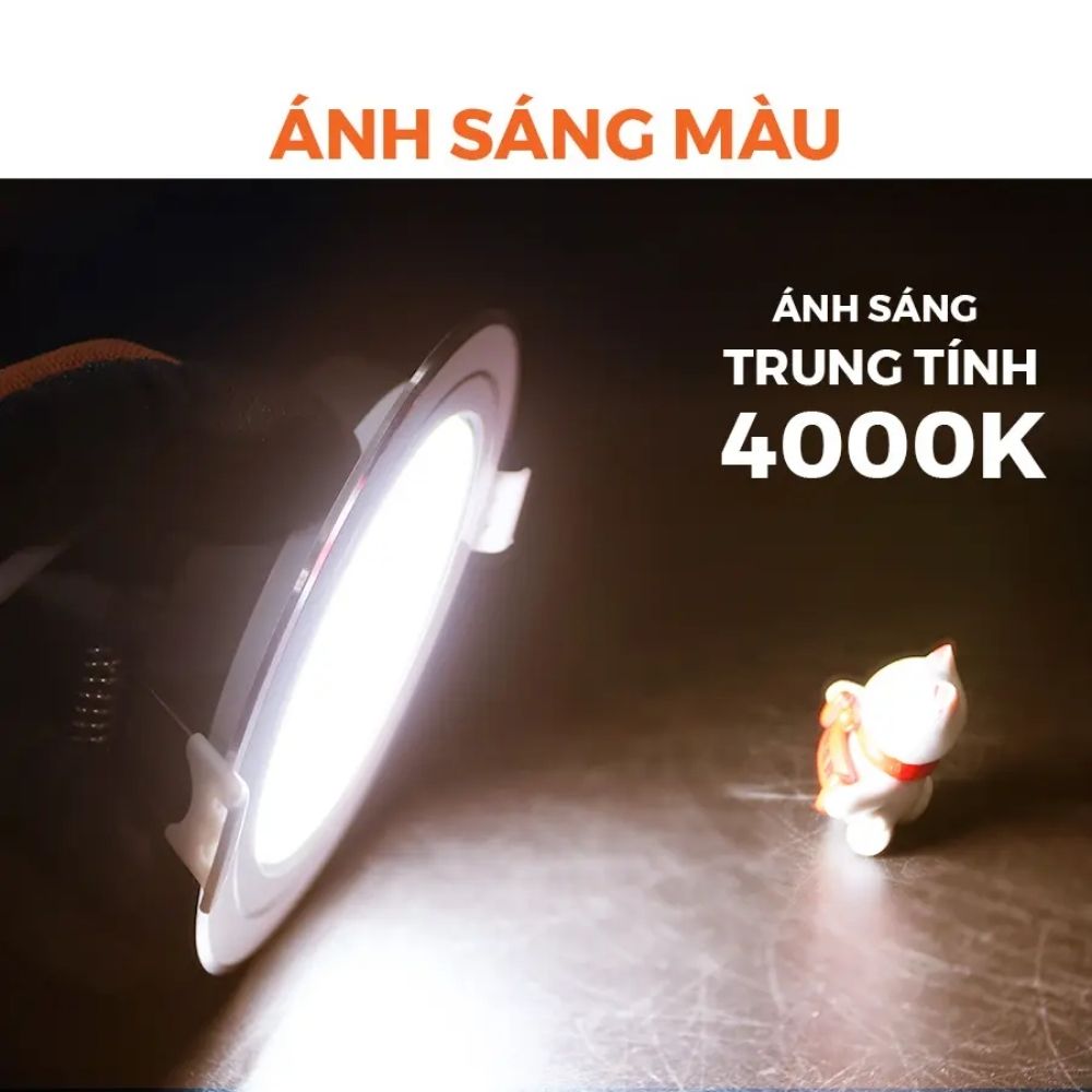 Đèn LED Dowlight 3S Series 9W Nanoco NDL09 viền bạc