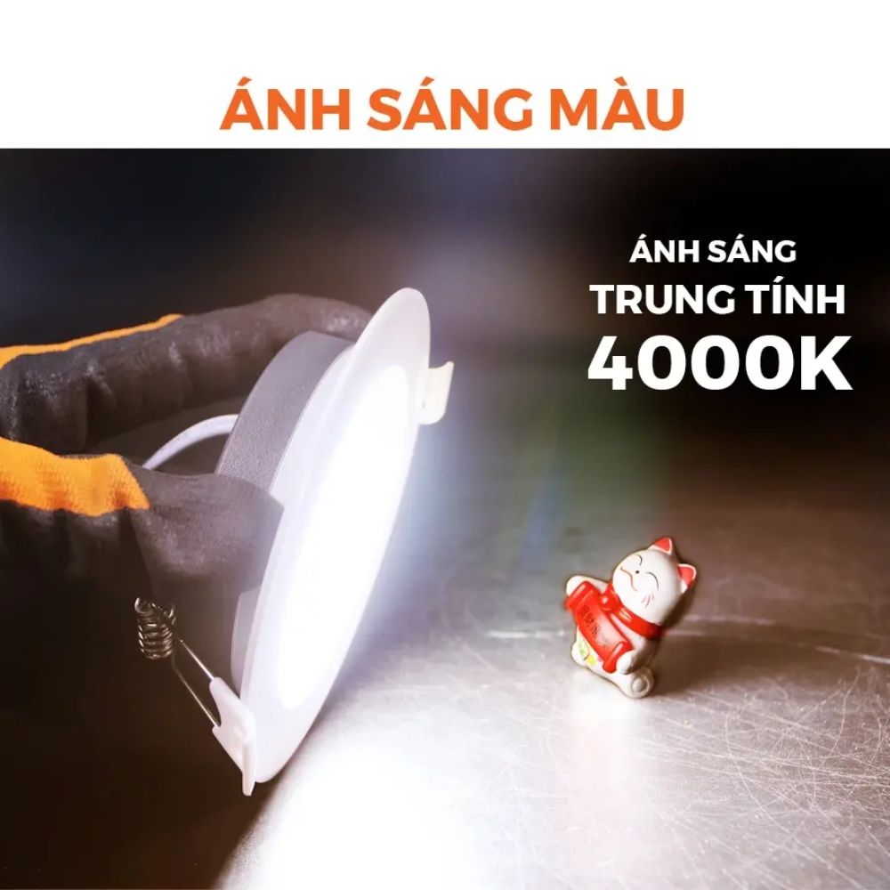 Đèn LED Dowlight 3S Series 9W Nanoco NDL09 viền trắng