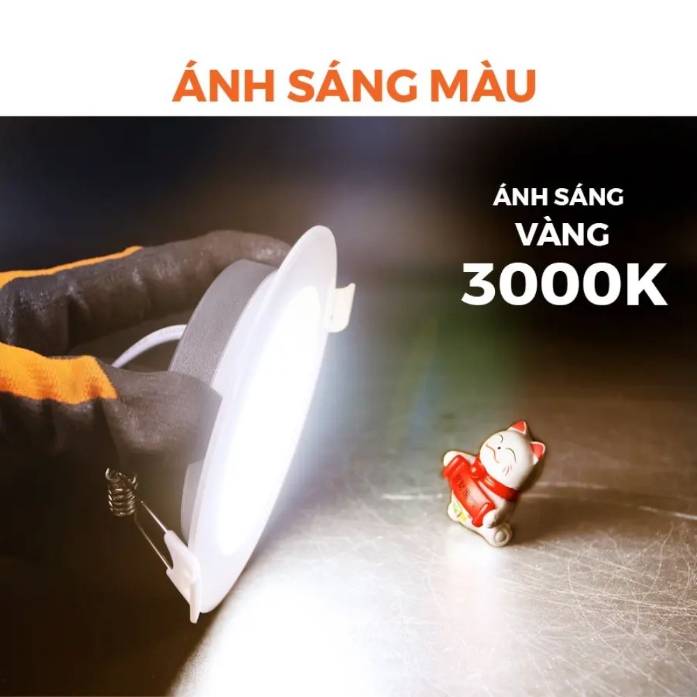 Đèn LED Dowlight 3S Series 9W Nanoco NDL09 viền trắng