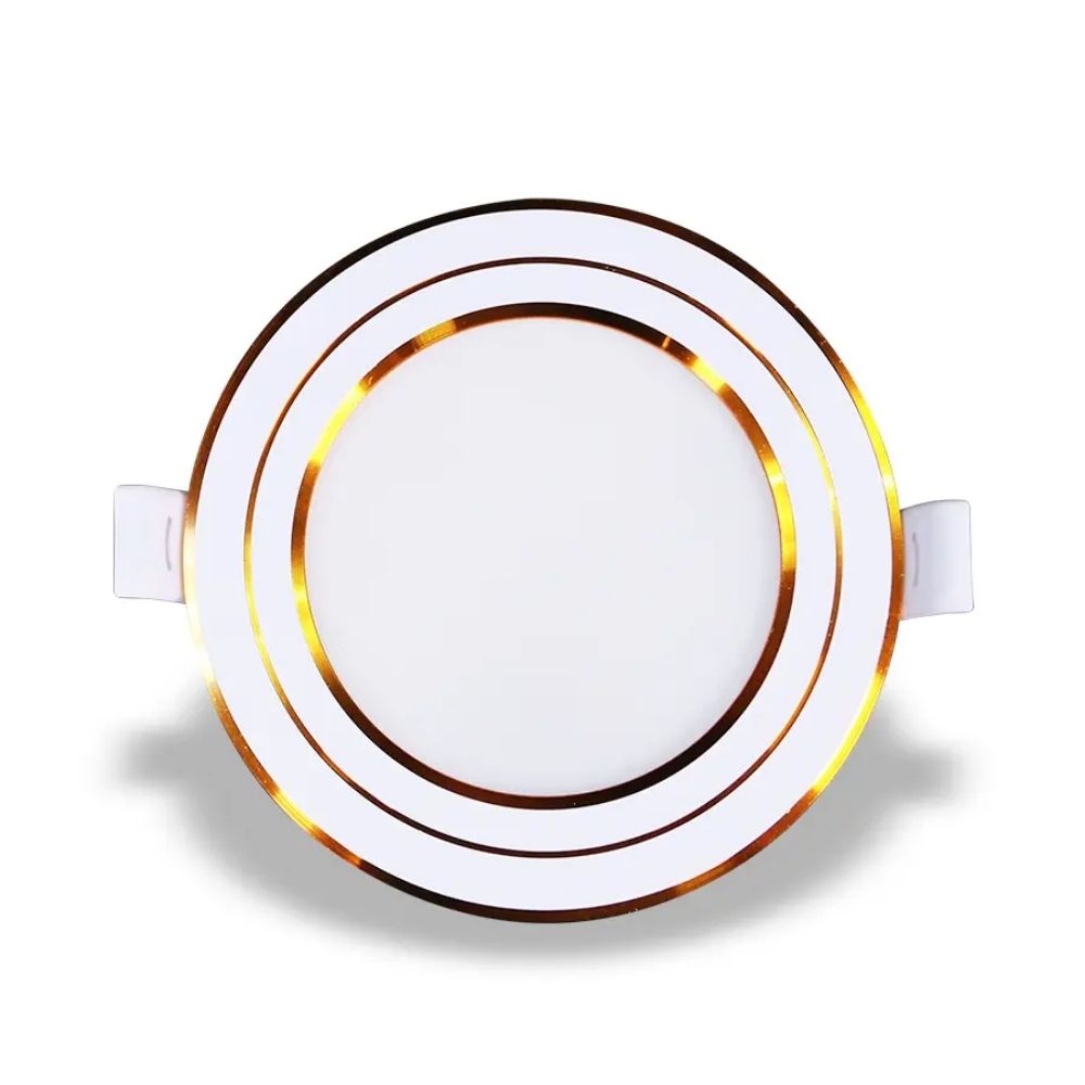 Đèn LED Dowlight 3S Series 12W Nanoco NDL12 viền vàng