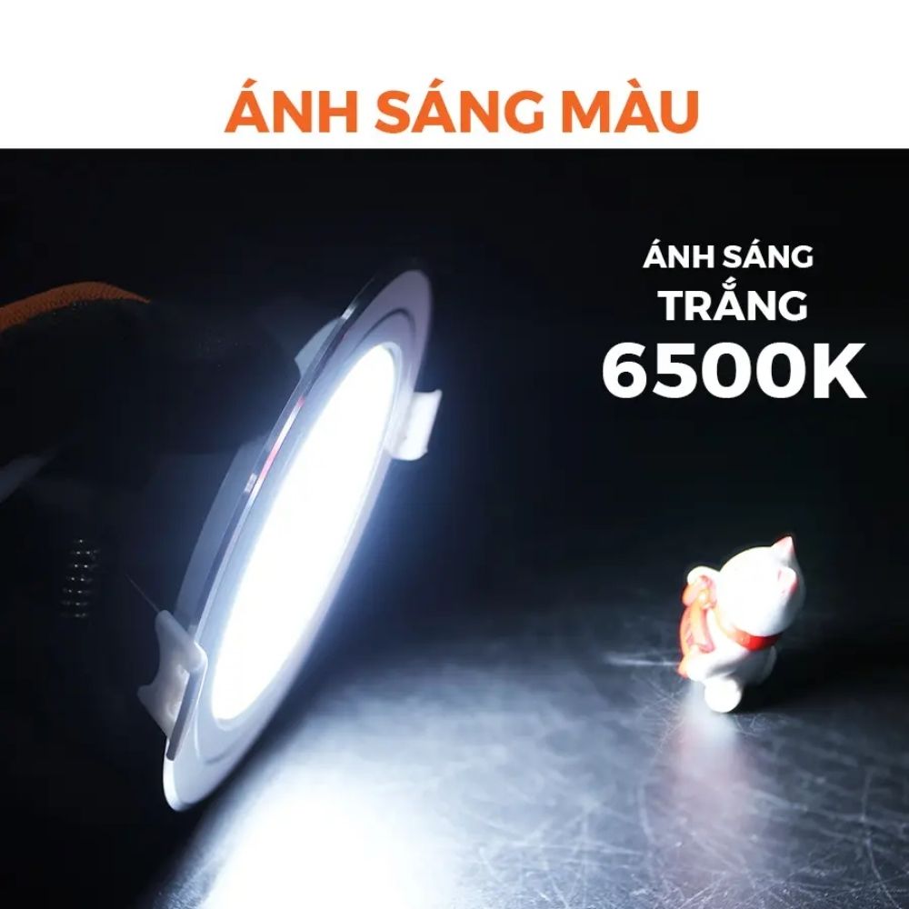 Đèn LED Dowlight 3S Series 12W Nanoco NDL12 viền bạc