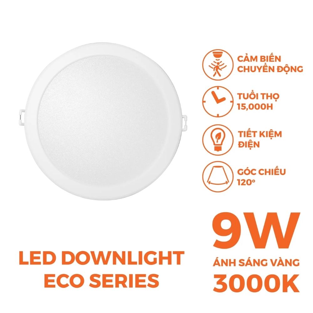 Đèn LED Downlight 9W Nanoco NED093S / NED096S Eco Series
