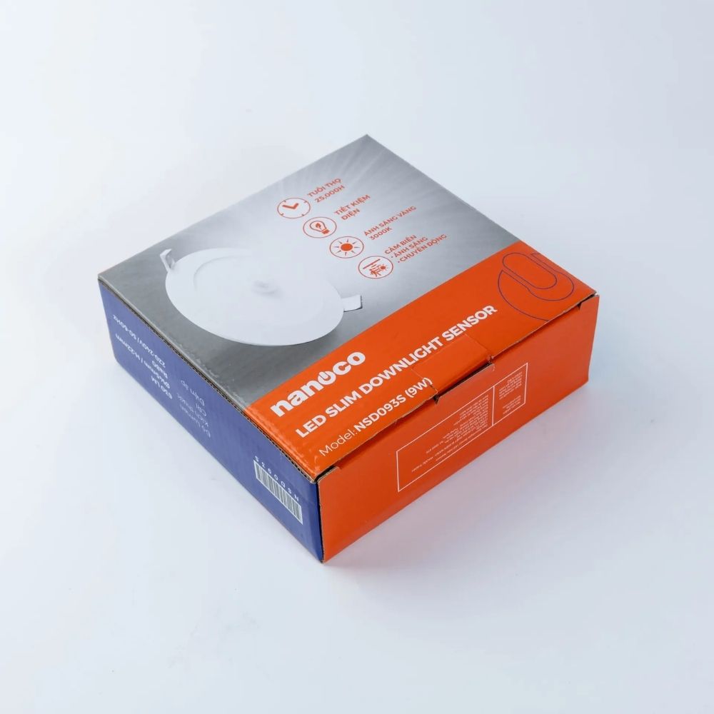 Đèn LED âm trần cảm biến 9W Nanoco NSD093S
