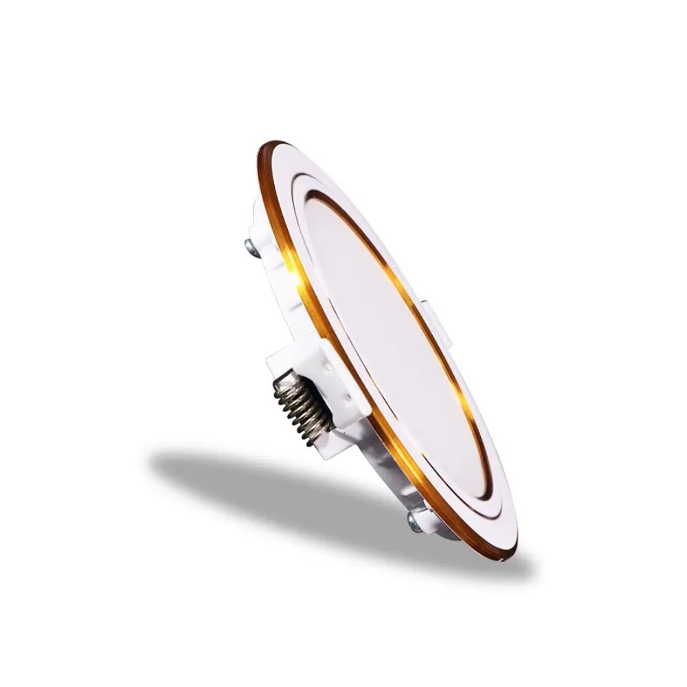 Đèn LED Slim Panel âm trần 9W Nanoco NSD09 Hera Series viền vàng