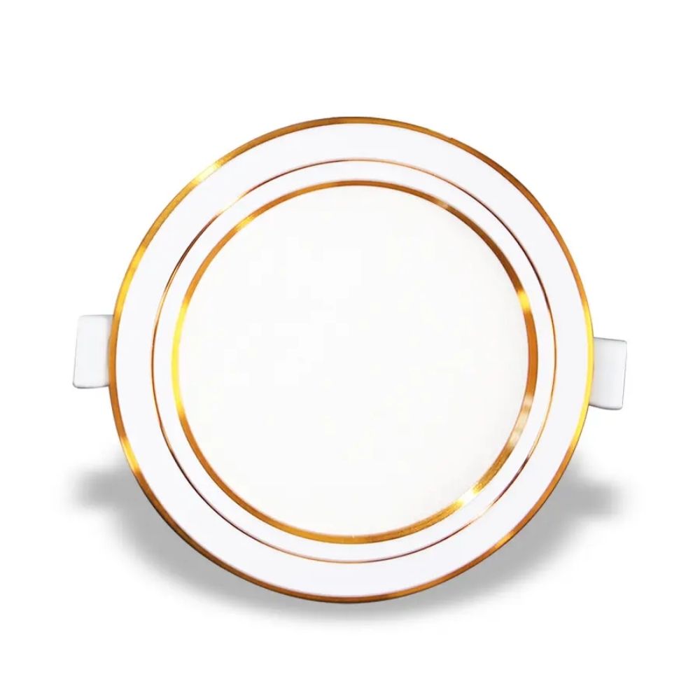 Đèn LED Slim Panel âm trần 9W Nanoco NSD09 Hera Series viền vàng