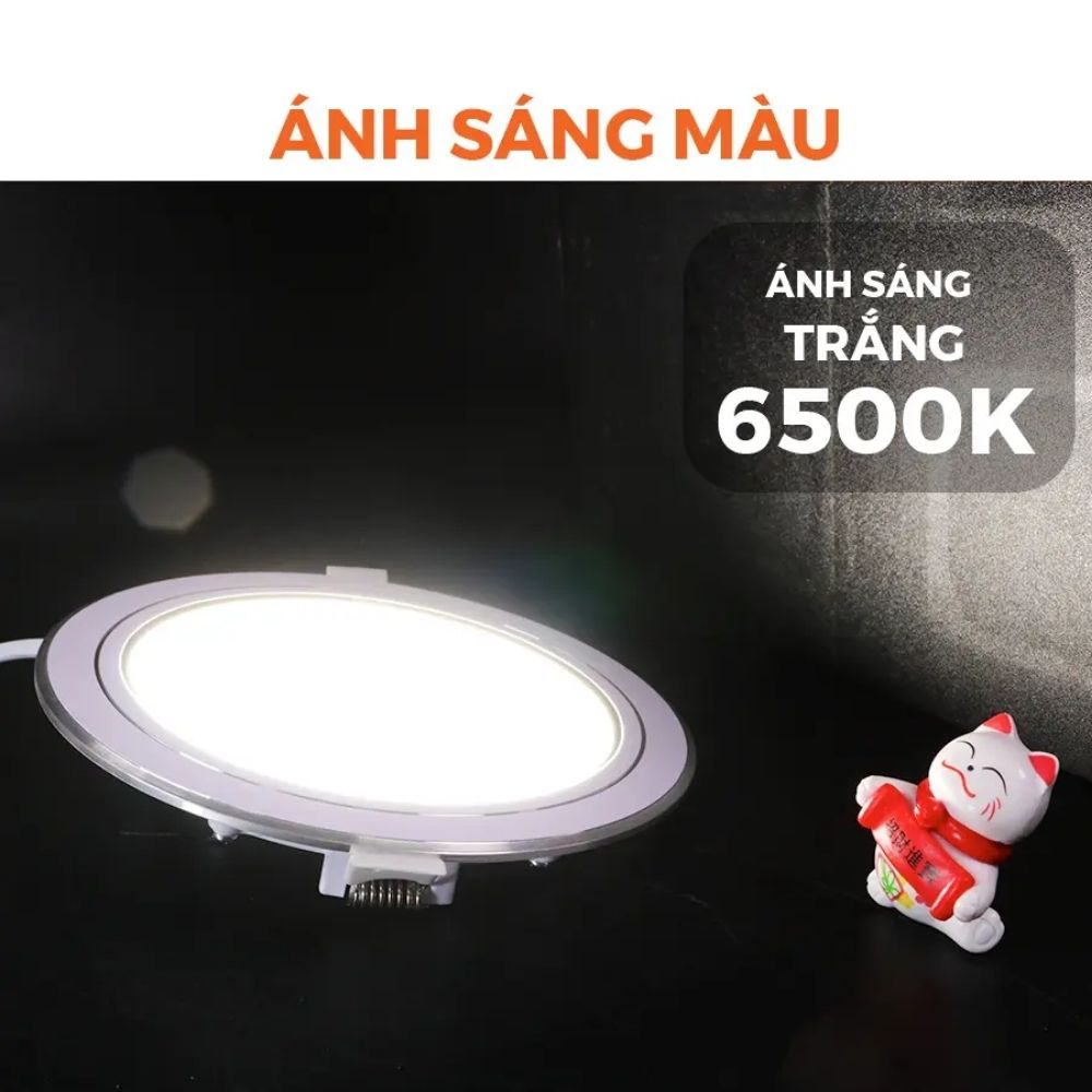 Đèn LED Slim Panel âm trần 9W Nanoco NSD09 Hera Series viền bạc