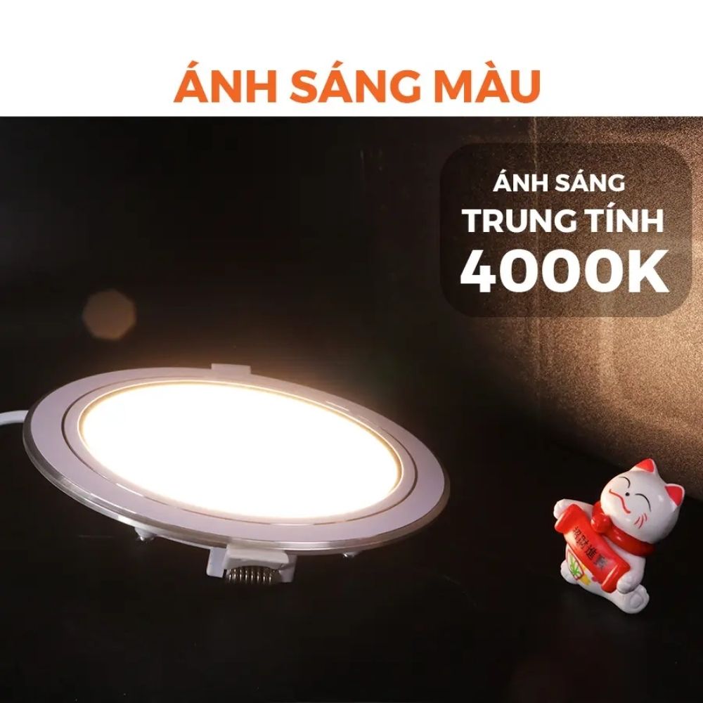 Đèn LED Slim Panel âm trần 12W Nanoco NSD12 Hera Series viền bạc
