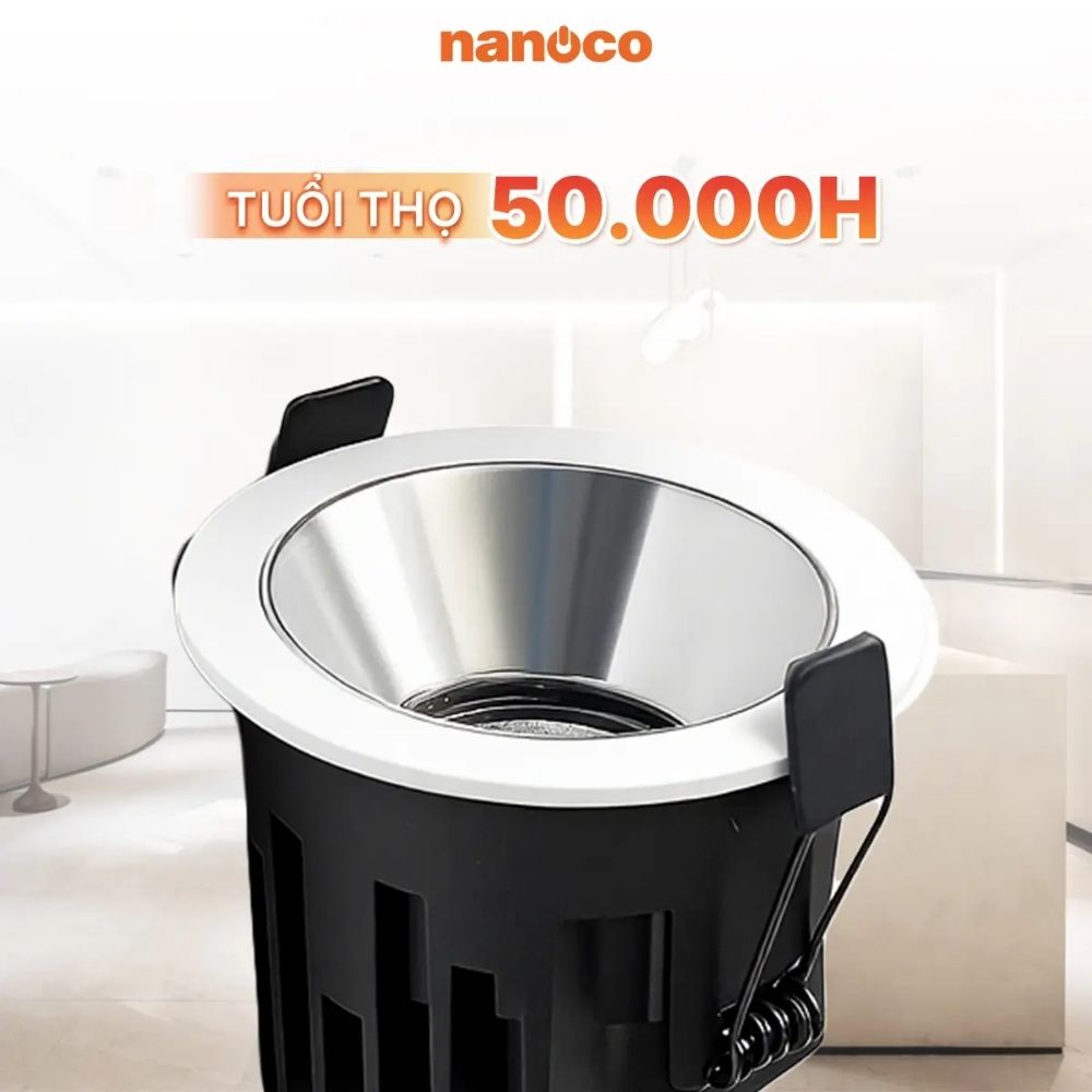Đèn Spotlight âm trần chóa chrome 7W Nanoco NSP07WC