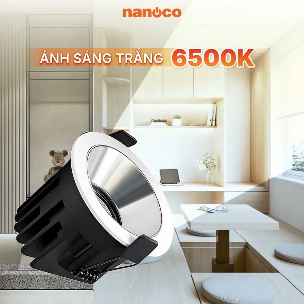 Đèn Spotlight âm trần chóa chrome 12W Nanoco NSP12WC