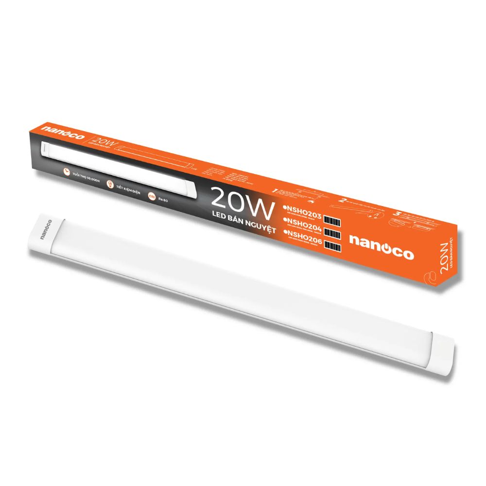 Đèn LED bán nguyệt Oval 20W Nanoco NSHO20