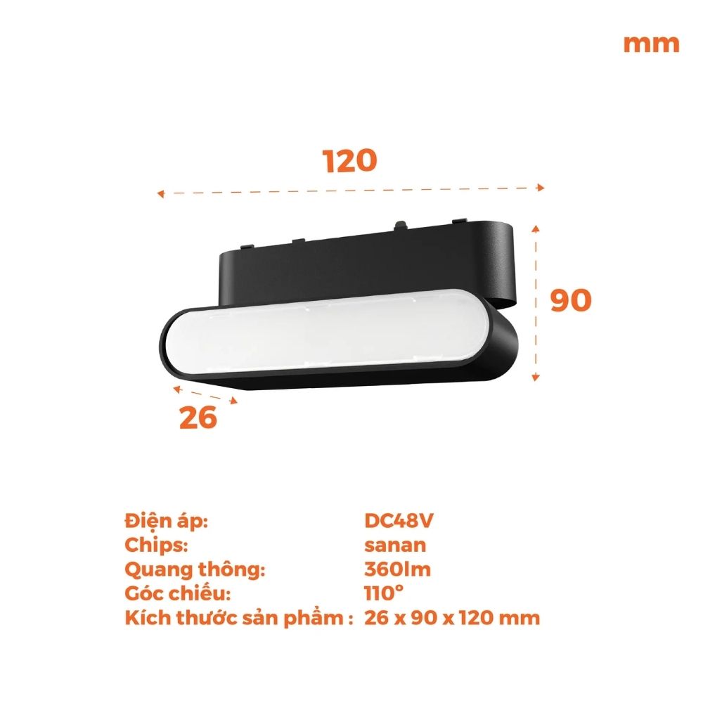 Đèn LED pha gập nam châm 6W Nanoco NMGFF064B / NMGFF063B