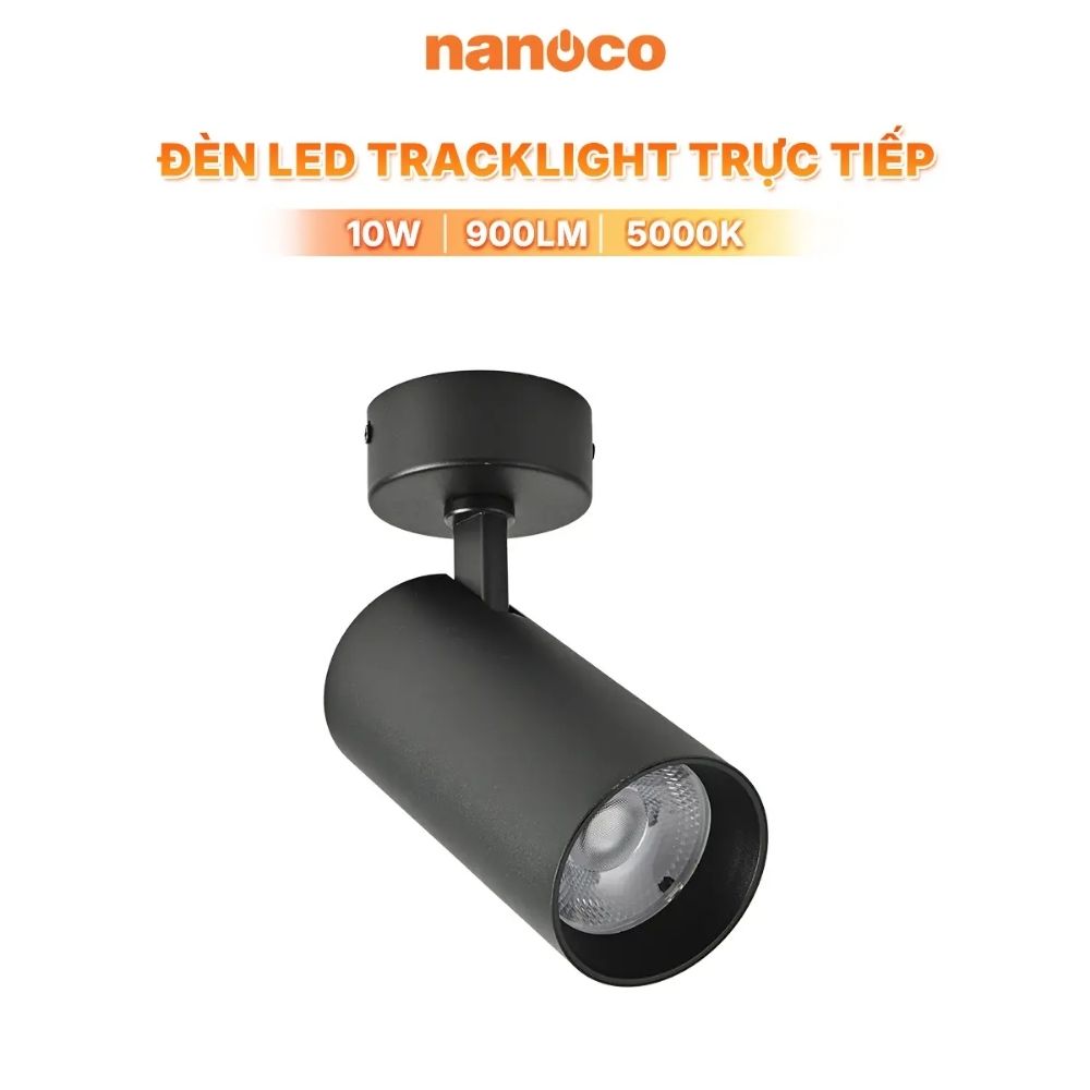 Đèn Track Light T2 10W Nanoco NTRS10 Sora Series màu đen