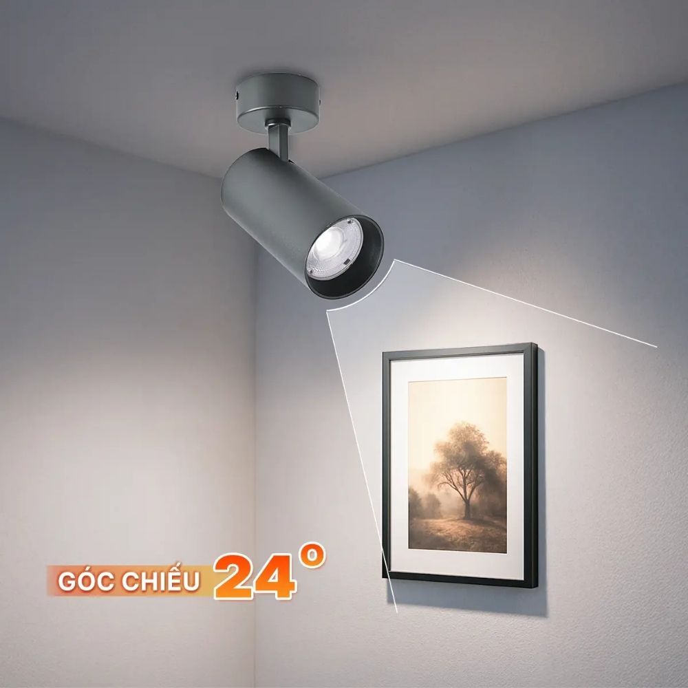 Đèn Track Light T2 10W Nanoco NTRS10 Sora Series màu đen