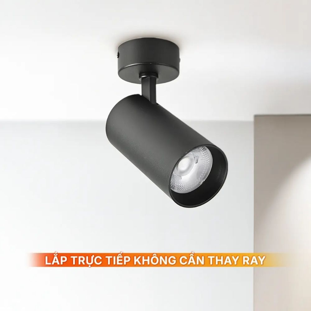 Đèn Track Light T2 10W Nanoco NTRS10 Sora Series màu đen