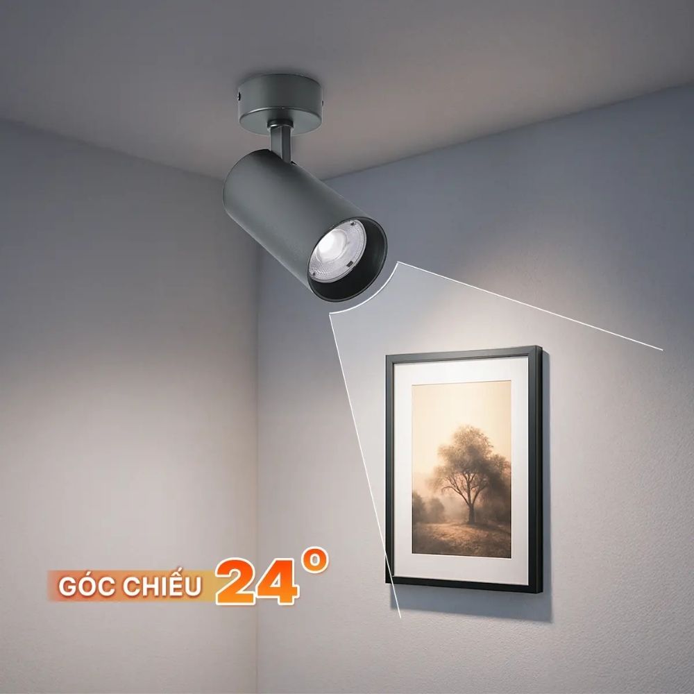 Đèn Track Light T2 20W Nanoco NTRS205B Sora Series màu đen