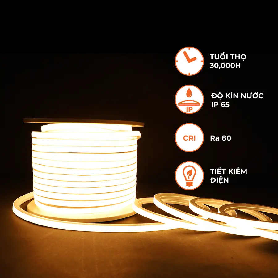Đèn led dây ngoài trời 120 chip LED 8W Neon Nanoco