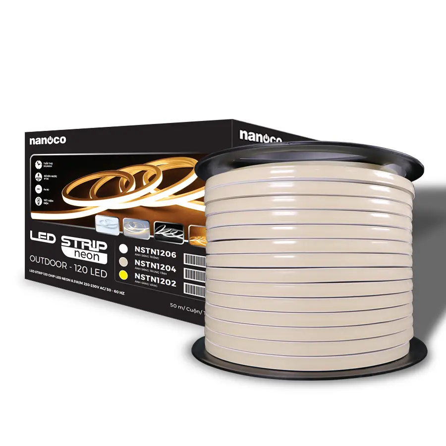 Đèn led dây ngoài trời 120 chip LED 8W Neon Nanoco