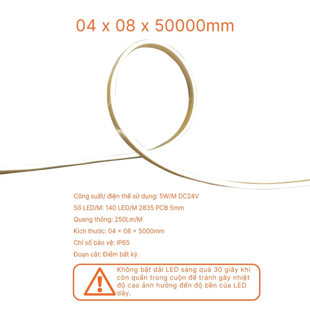 Đèn Led dây neon side bend Nanoco NSTS0408