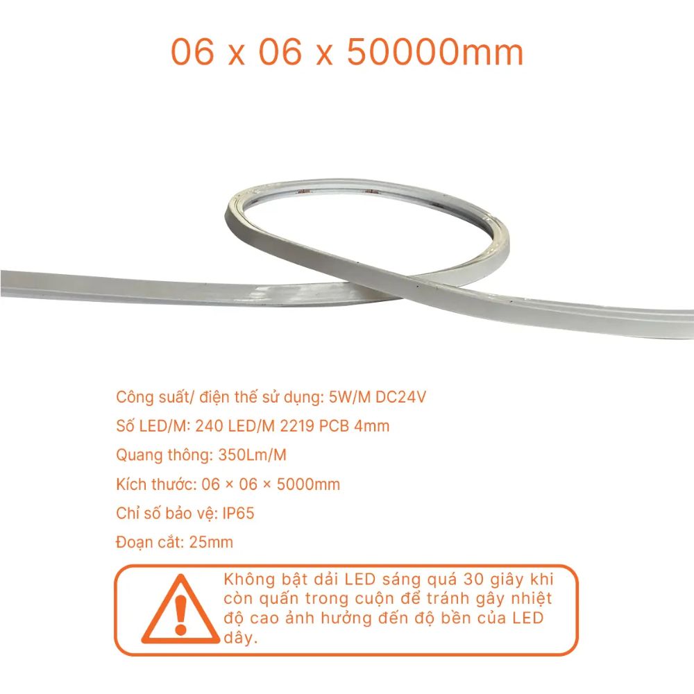Đèn Led dây neon top bend Nanoco NSTT0606