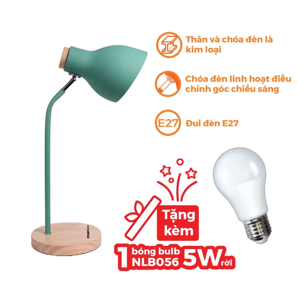 Đèn LED để bàn màu xanh lá Nanoco NDKC03WG