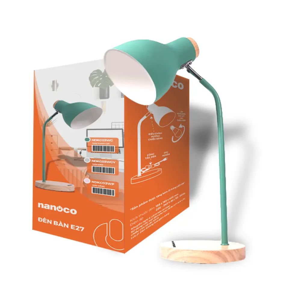 Đèn LED để bàn màu xanh lá Nanoco NDKC03WG