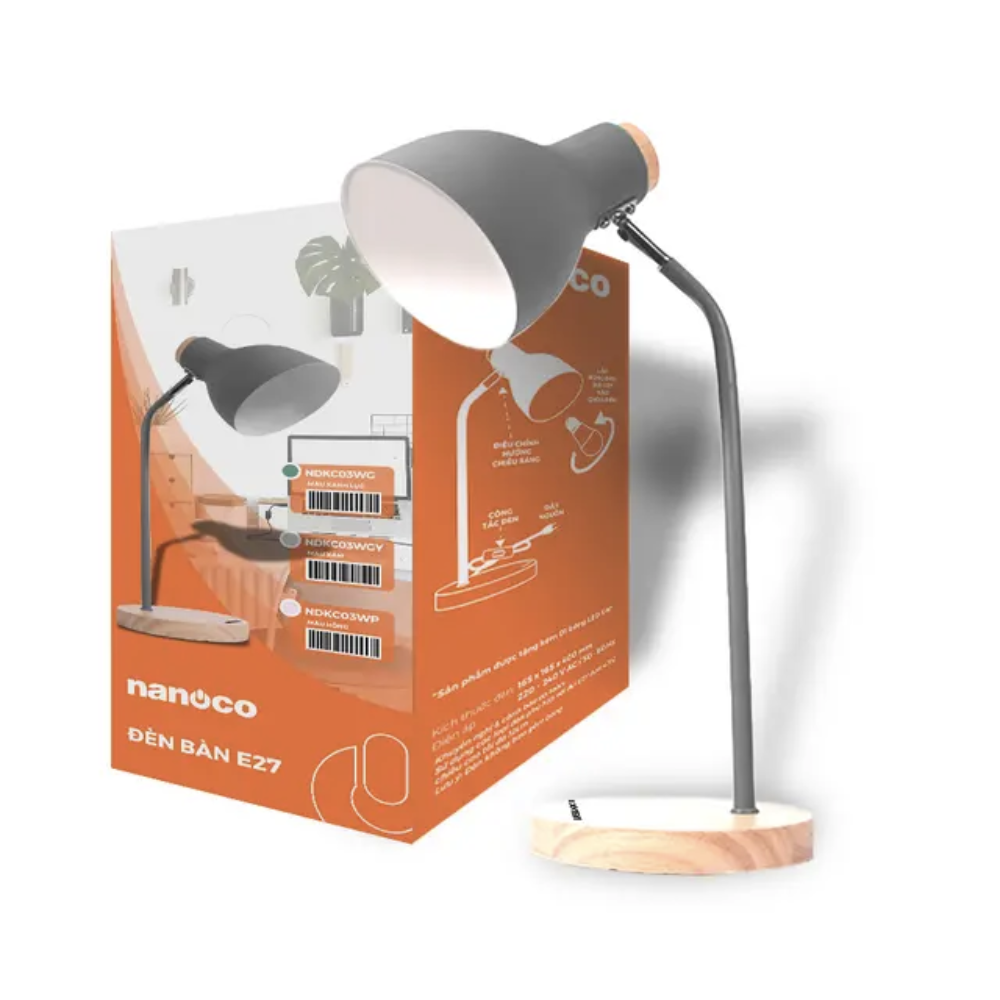 Đèn Led để bàn Nanoco NDKC03WG/GY/P