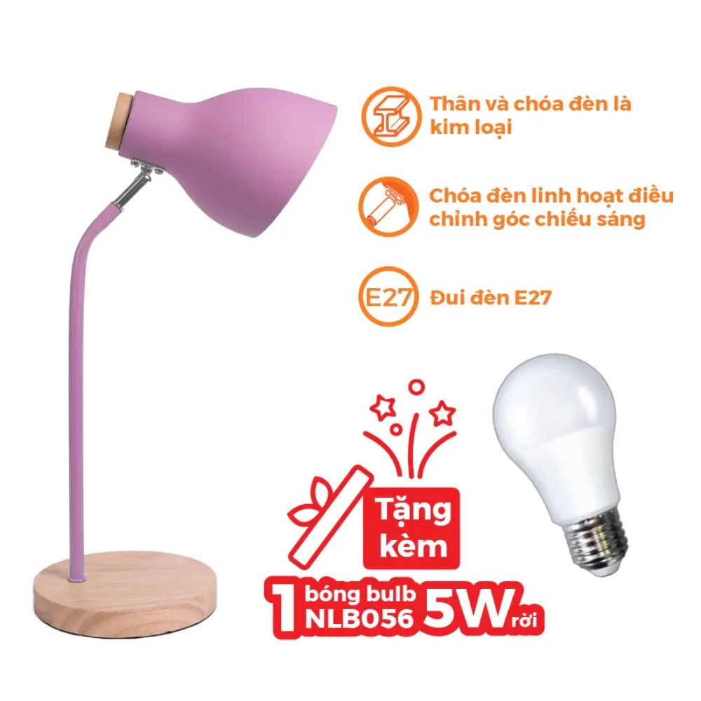 Đèn LED để bàn màu hồng Nanoco NDKC03WP