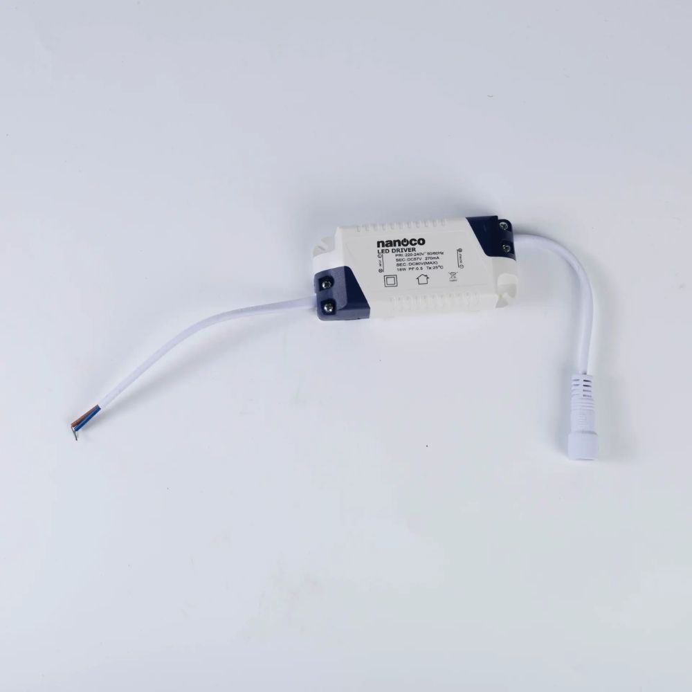 Đèn LED ốp trần nổi vuông 18W Nanoco NPL18 viền đen