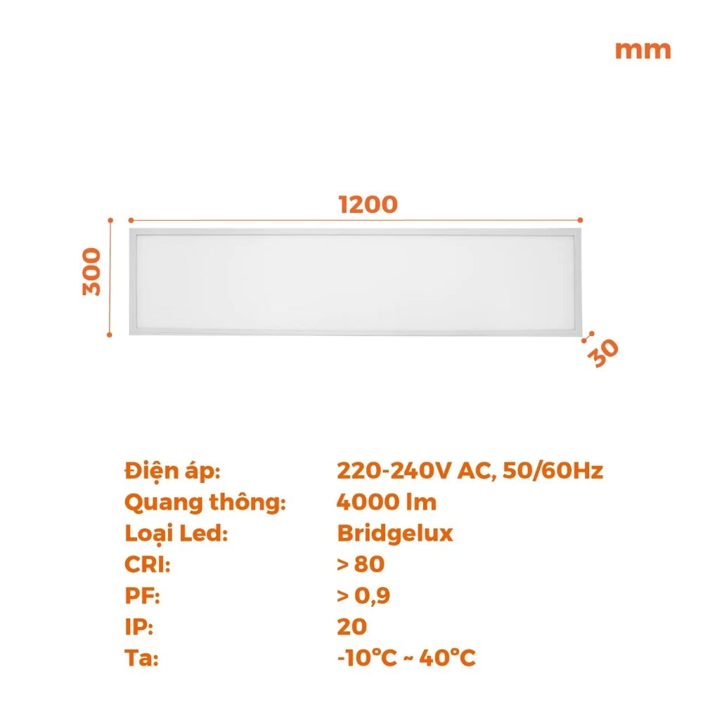 Đèn LED panel office 40W Nanoco NPLB301241 / NPLB301261 Maris Series