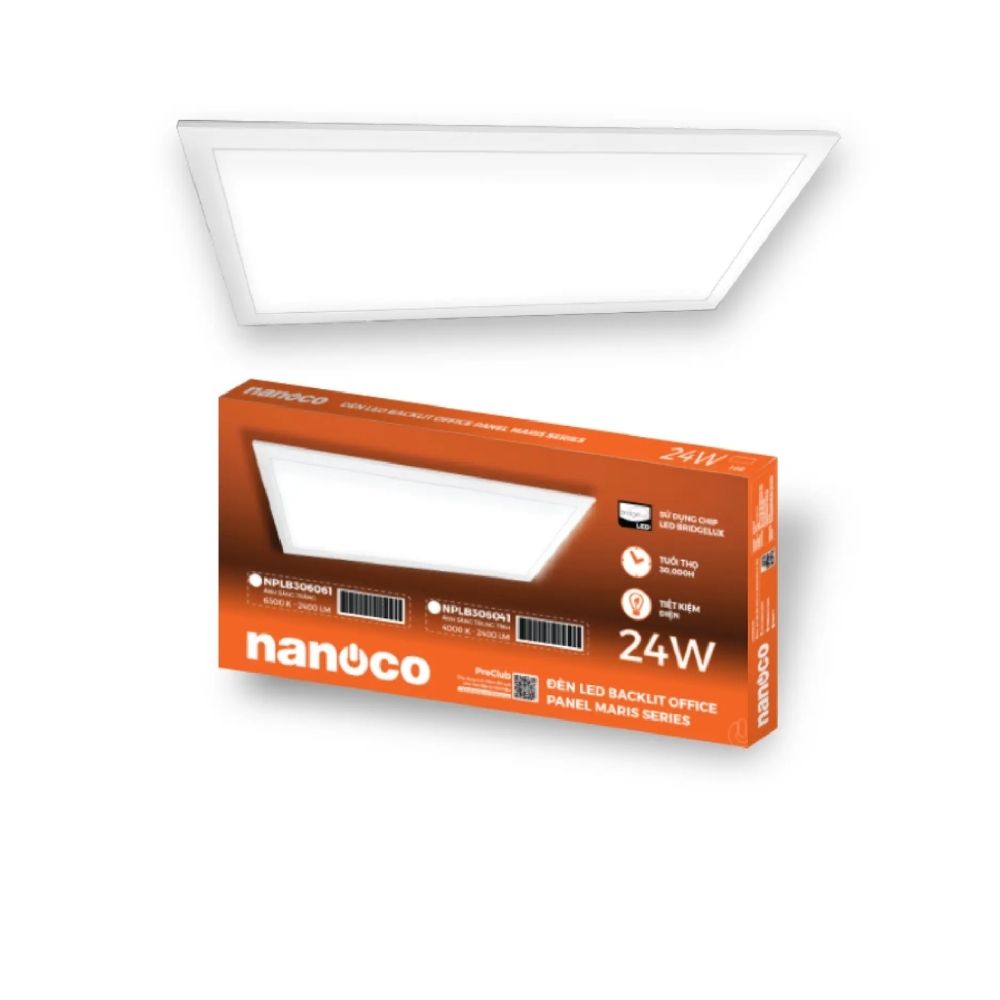 Đèn LED panel office 24W Nanoco NPLB306041 / NPLB306061 Maris Series