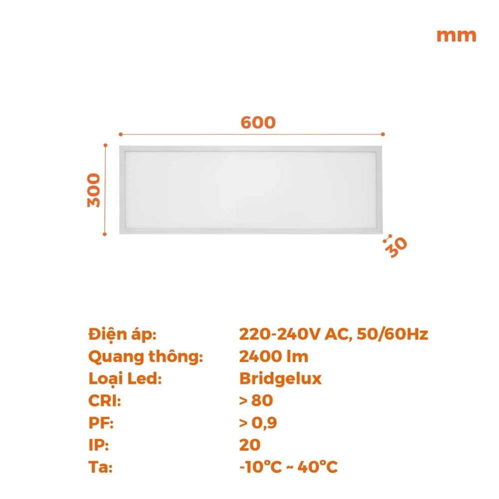 Đèn LED panel office 24W Nanoco NPLB306041 / NPLB306061 Maris Series