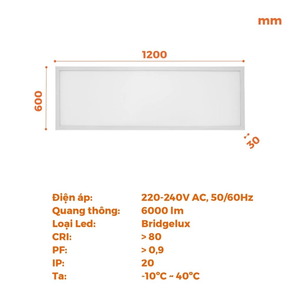 Đèn LED panel office 60W Nanoco NPLB601241 / NPLB601261 Maris Series