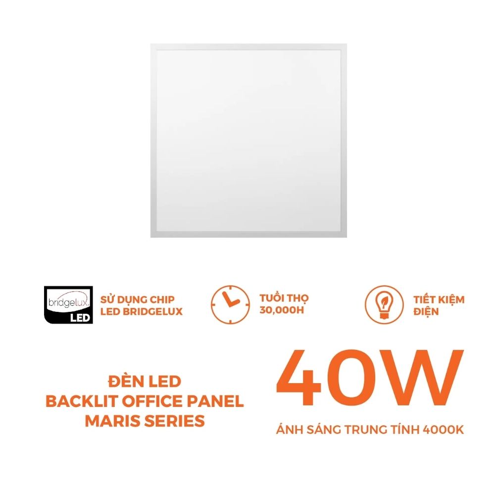 Đèn LED panel office 40W Nanoco NPLB606041 / NPLB606061 Maris Series