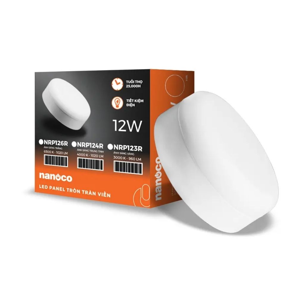 Đèn LED Panel ốp nổi 12W Nanoco NRP12