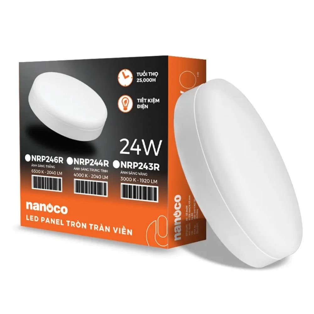 Đèn LED Panel ốp nổi 24W Nanoco NRP24