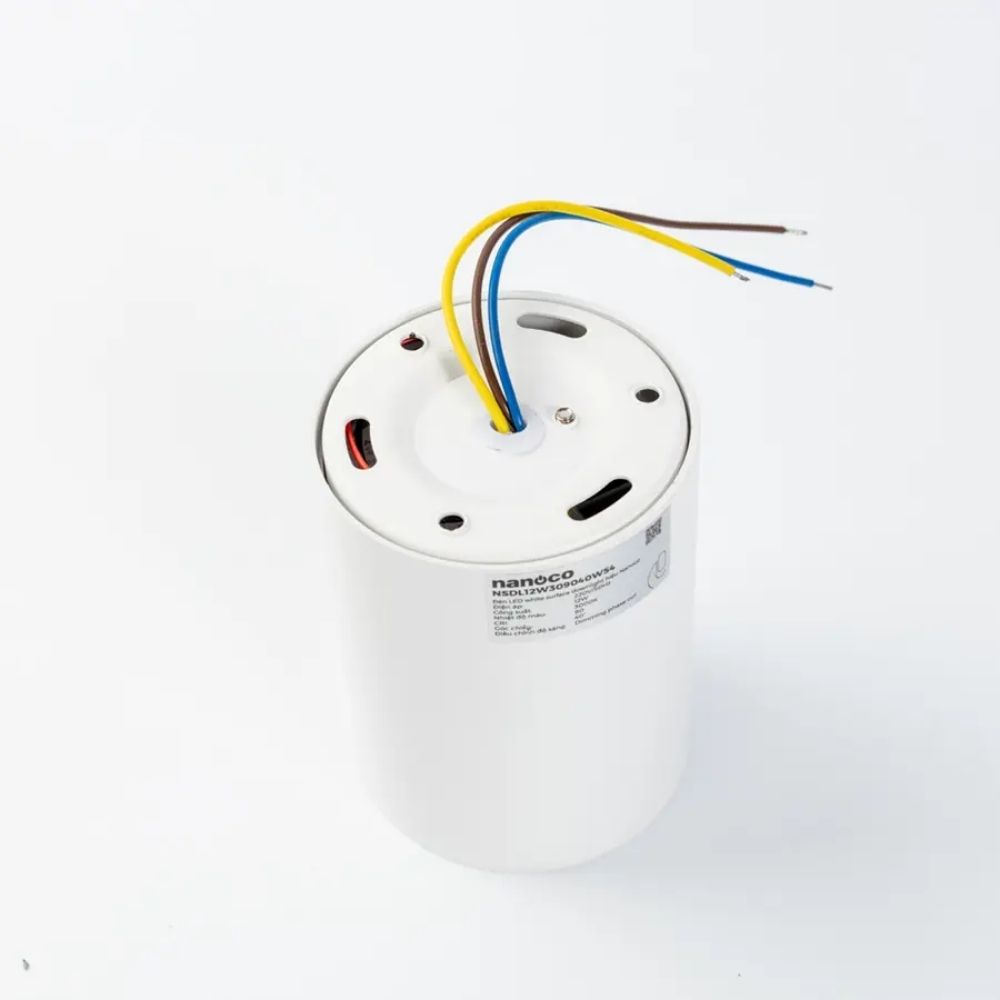 Đèn LED Dowlight trụ Nanoco NSDL12W309040W54 / NSDL12W409040W54 màu trắng