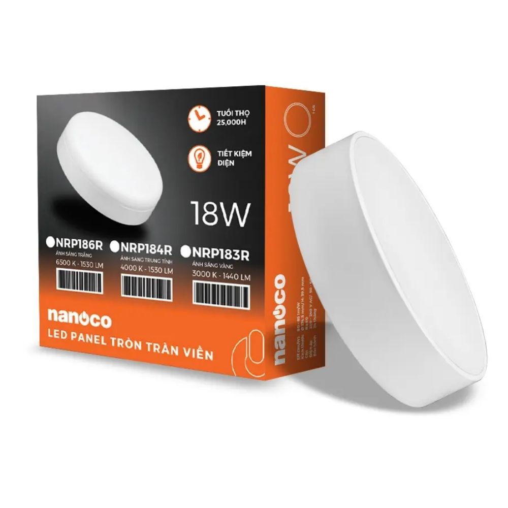 Đèn LED Panel ốp nổi 18W Nanoco NSFP18