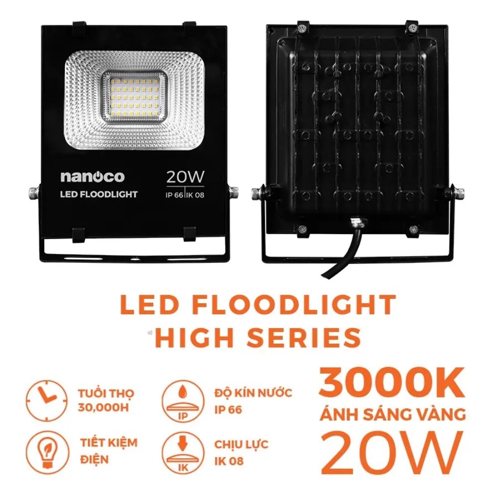 Đèn pha LED High Series 20W Nanoco NLFH0203 / NLFH0206