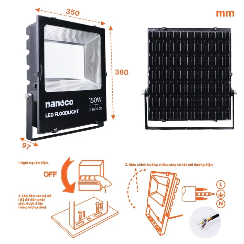 Đèn pha LED High Series 150W Nanoco NLFH1506