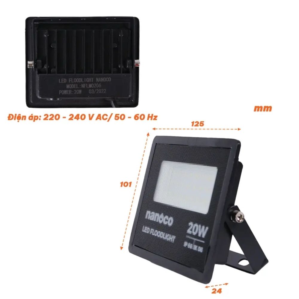 Đèn pha Led Janus Series 20W Nanoco NLFM0206 / NLFM0203