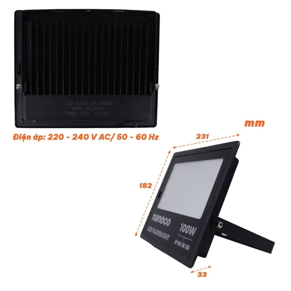 Đèn pha Led Janus Series 100W Nanoco NLFM1006 / NLFM1003