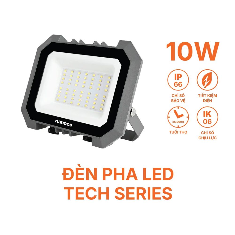 Đèn pha Led Tech Series 10W Nanoco NLFT010
