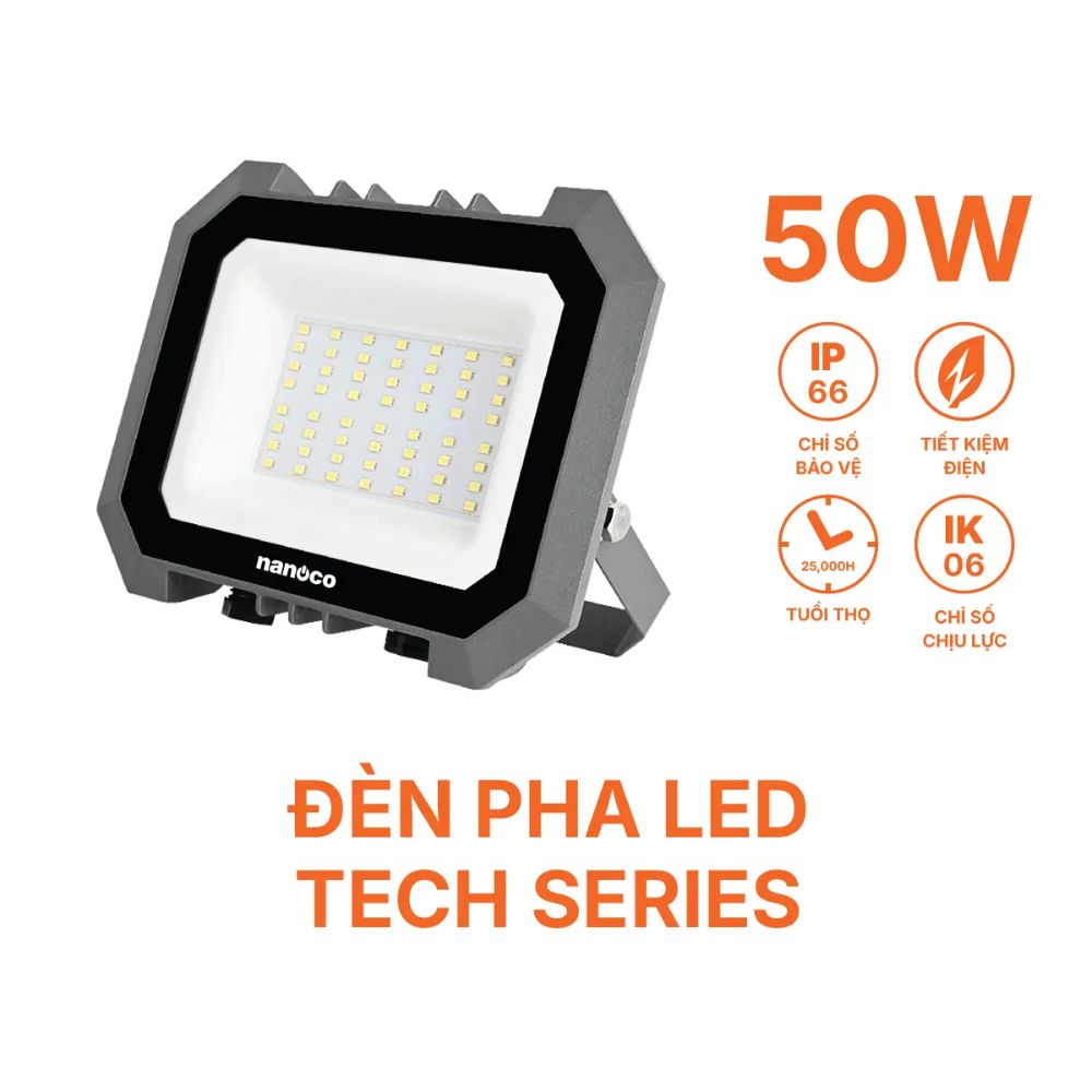 Đèn pha Led Tech Series 50W Nanoco NLFT050