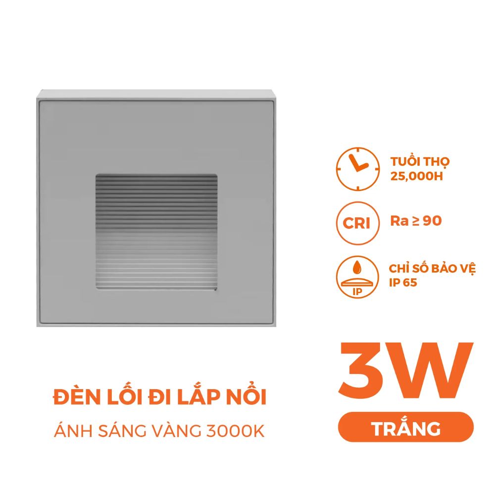 Đèn lối đi 3W Nanoco NSLX901 / NSLM901 Stella Series màu trắng