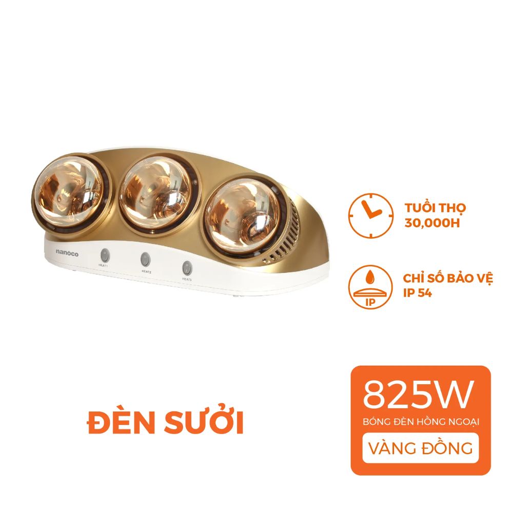 Đèn sưởi gắn tường Nanoco NBH626G
