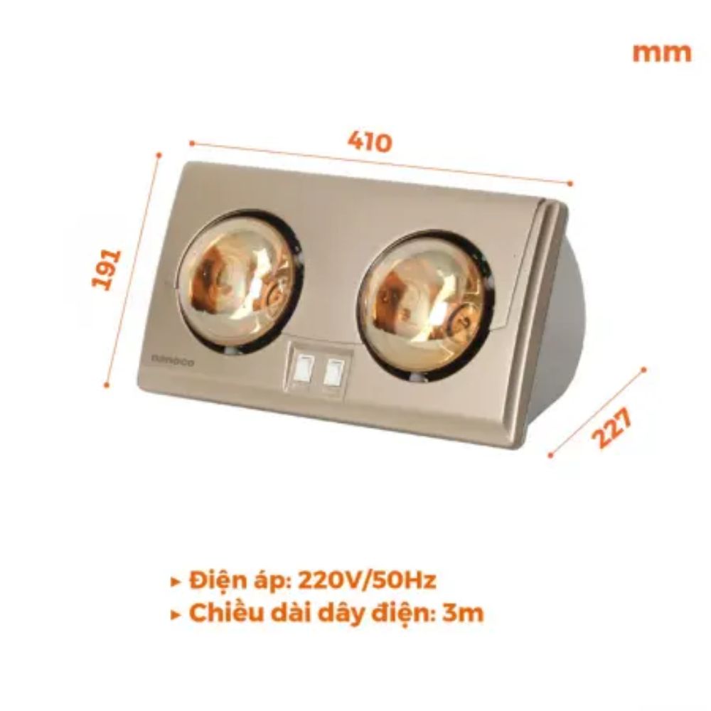 Đèn sưởi gắn tường Nanoco NBH634BE