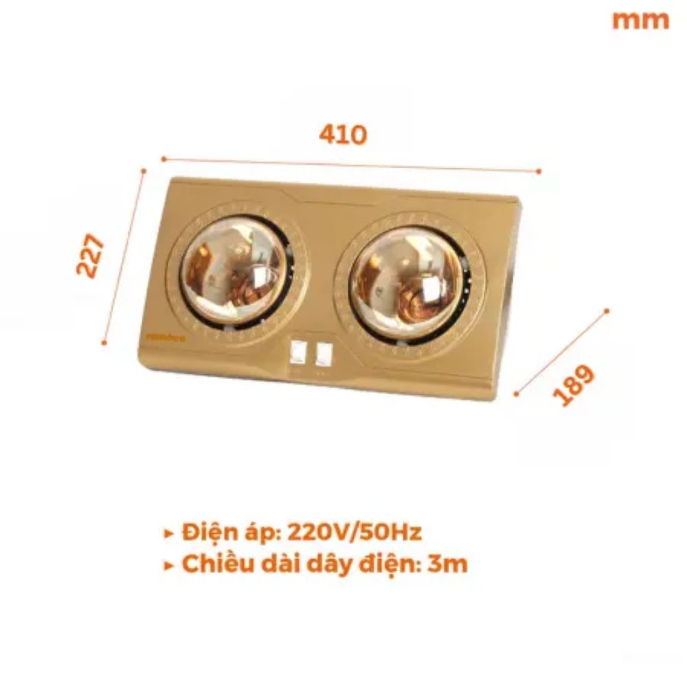 Đèn sưởi gắn tường Nanoco NBH649G