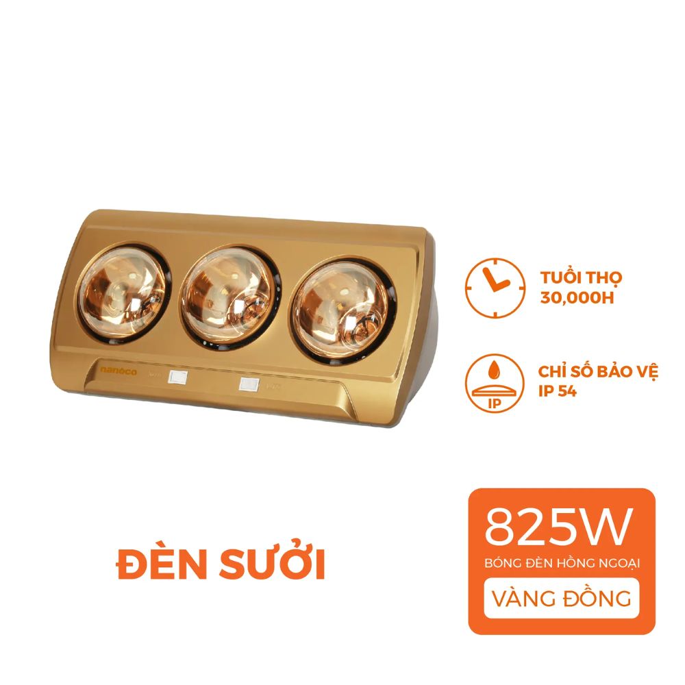 Đèn sưởi gắn tường Nanoco NBH650G