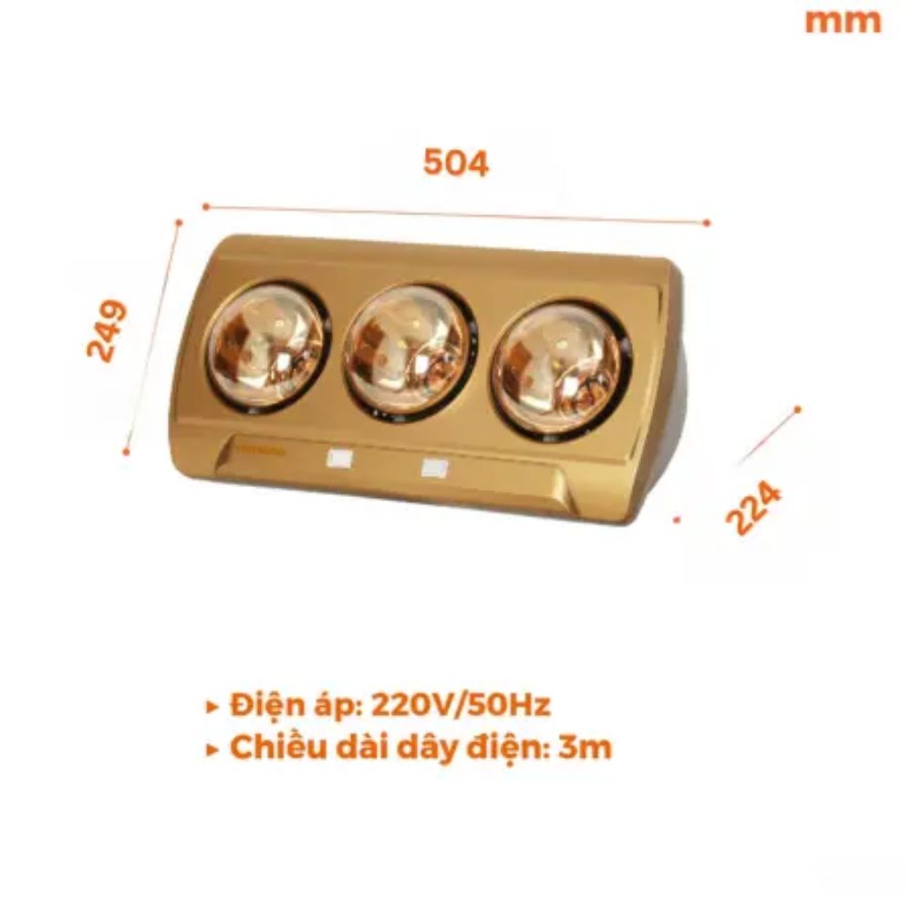 Đèn sưởi gắn tường Nanoco NBH650G